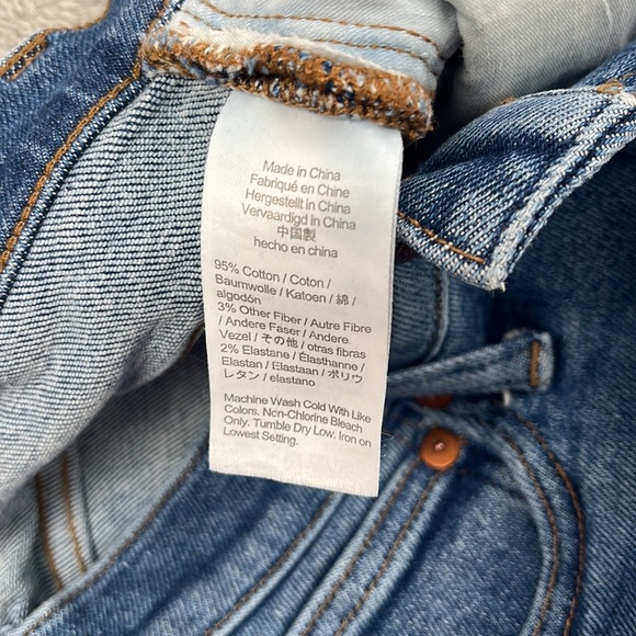 Madewell 25, 0 Cali Demi-Boot Cotton Blend High Rise Blue Denim Jeans - Picture 10 of 14